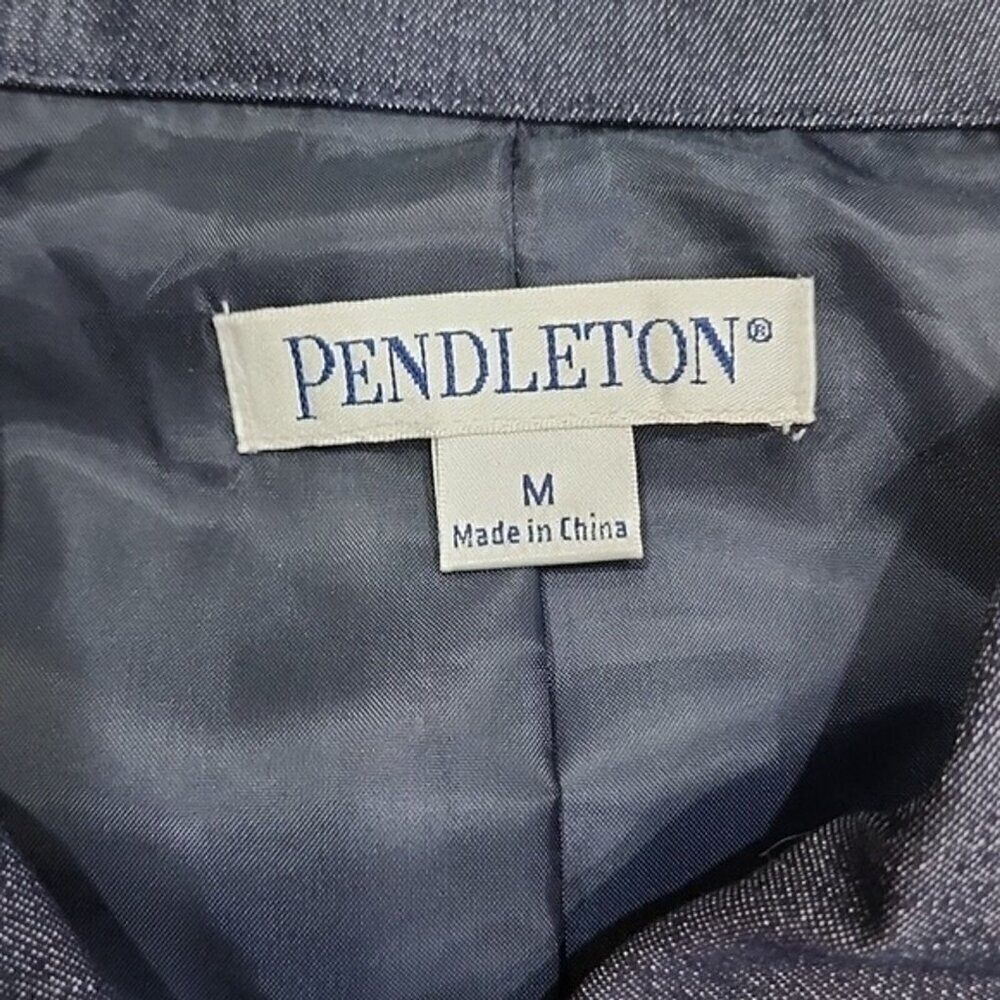 Pendleton Jacket Button Wool Blend Lightweight Na… - image 4